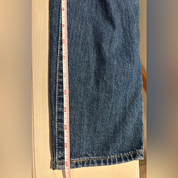 Levi's High Waisted /Paperbag Waist Straight Leg Jeans, Dark Wash, Size 29 - Picture 9 of 9